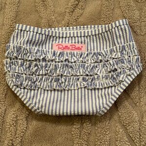💥 $5 if bundled - 2T Ruffle Butts Blue & White Striped Ruffled Swim bottoms